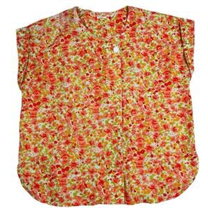 Vintage floral button down top